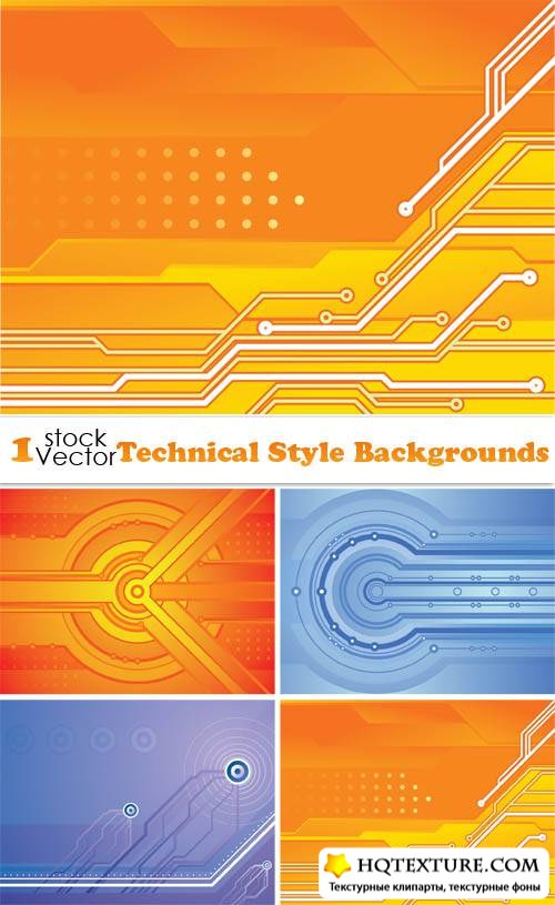 Technical Style Backgrounds Vector
