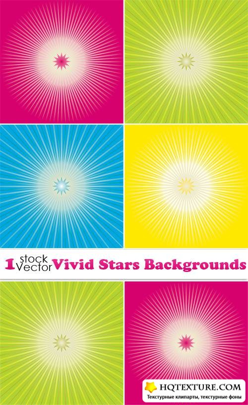 Vivid Stars Backgrounds Vector