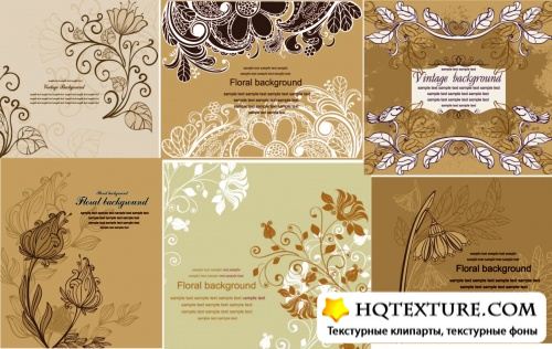 Floral vector bacgrounds
