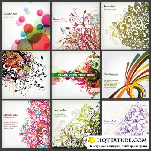Stock Vector - Floral Background Collection