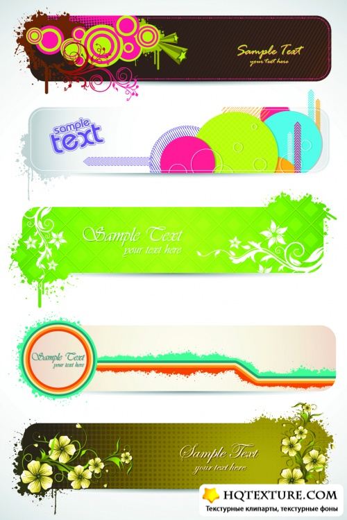 Color Banners & Bookmarks Vector
