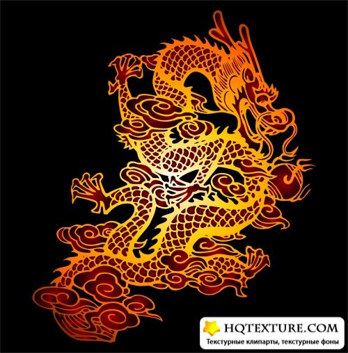 Gold Vector Dragons Backgrounds
