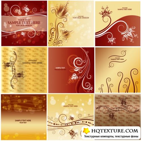 Stock Vector - Abstract Floral Backgrounds