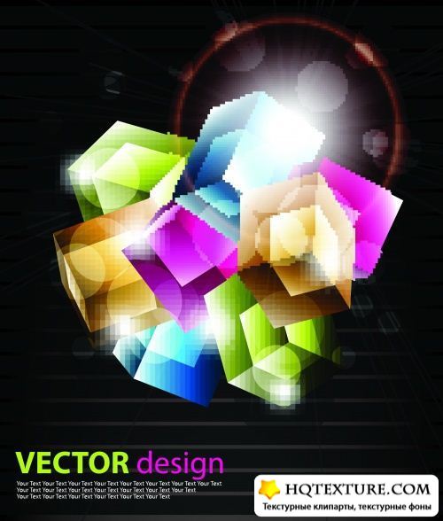 Color on a Dark Background Vector
