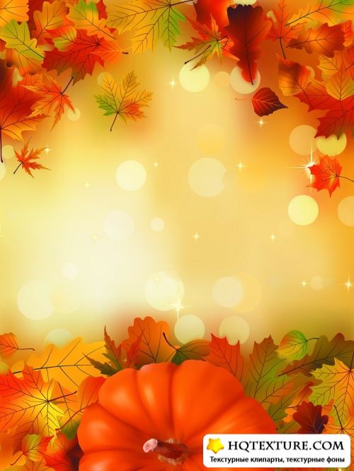 Autumn Leaves Backgrounds Vector 2