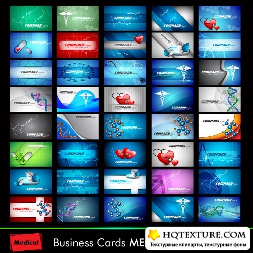 Medical business cards and banners
