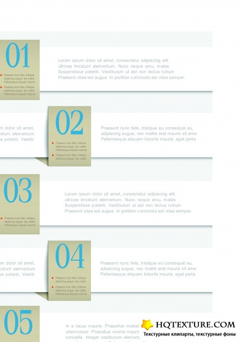      3 | Paper numbered banners vector set 3