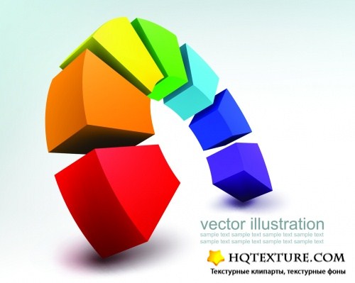 3D Abstract Backgrounds Vector