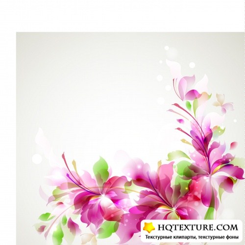Creative background with abstract flowers