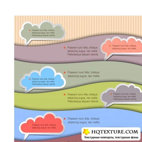 Design with clouds bubbles for speech