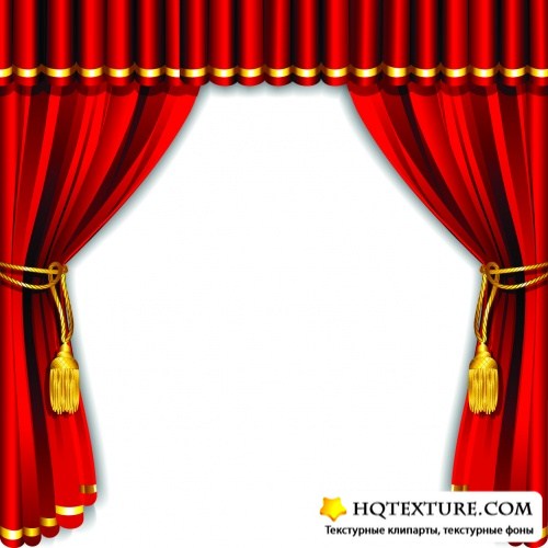 Red Curtains Vector