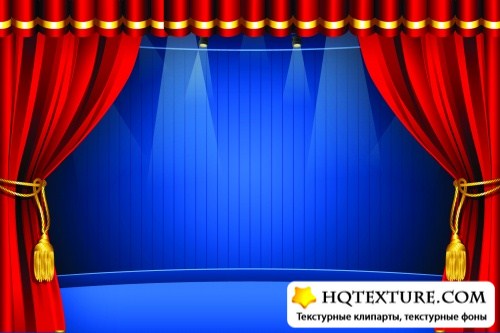 Red Curtains Vector