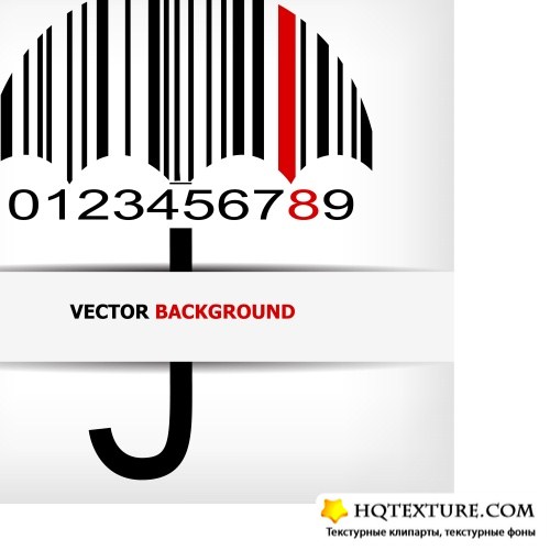Abstract vector with barcode  