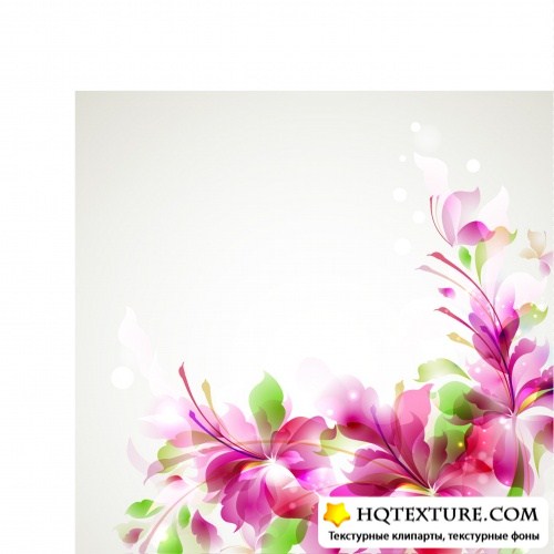 Background with abstract flowers 