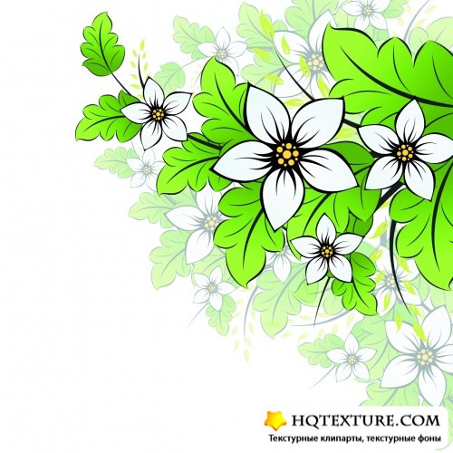 Simple Floral Backgrounds Vector