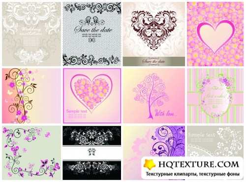 Floral Cards Vector Collection