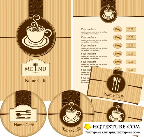 Coffee Menu Cards Vector