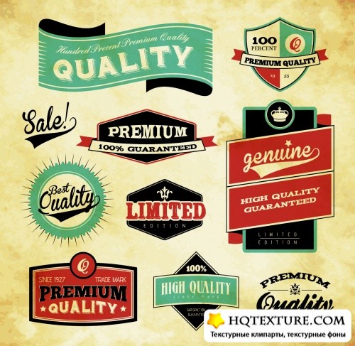 Premium Quality Labels Vector 2