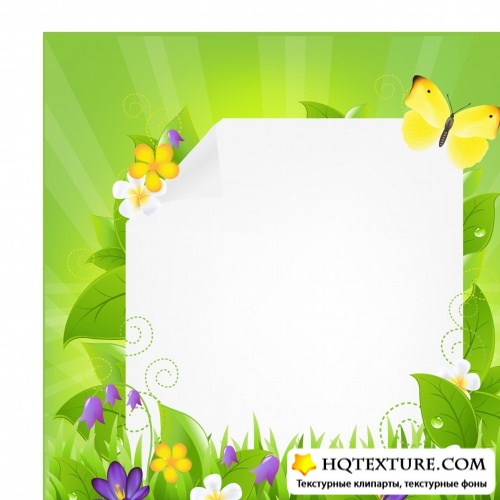 Summer poster with butterfly, toucan, ladybug and flowers
