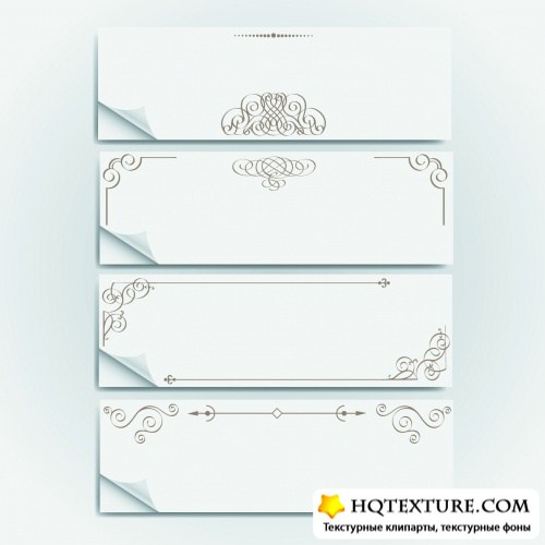 Vintage Paper Cards & Banners Vector