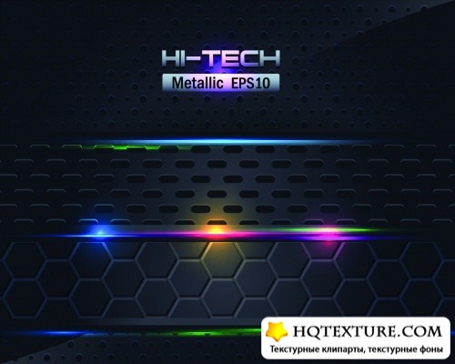 Hi-Tech Metallic Backgrounds Vector