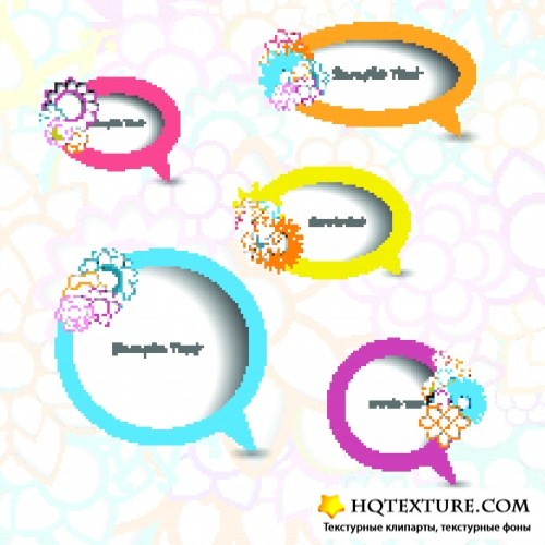      | Circle and cloud for the text template vector
