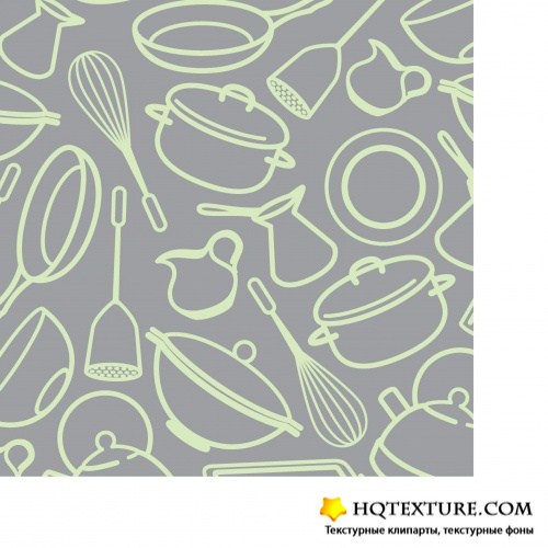 Seamless pattern with food and drink 