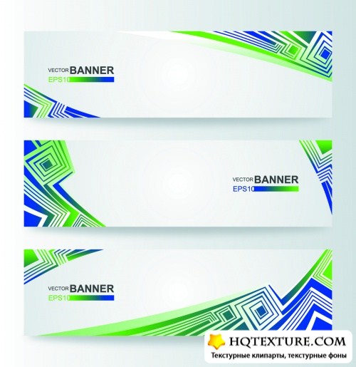 Color Techno Banners Vector
