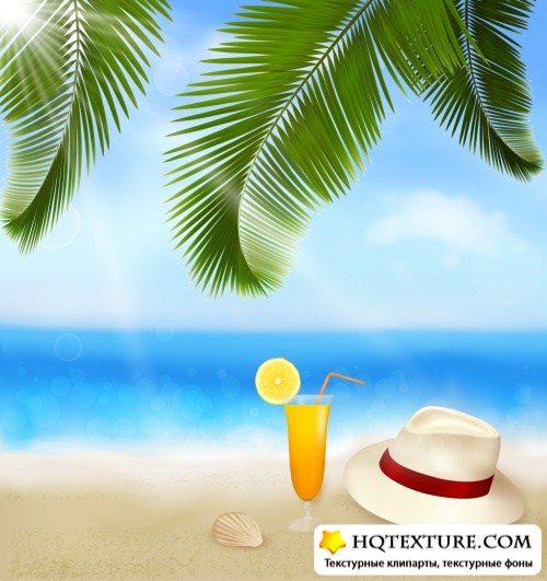 Summer Tropical Memories Cards Vector 