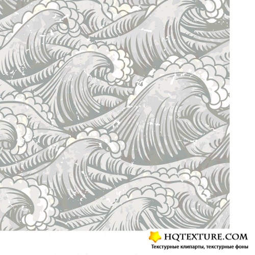 Seamless pattern with waves