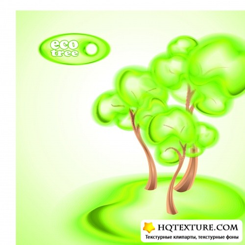 Green swirl vector background