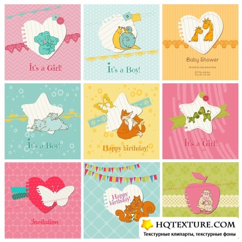 Baby vector cards  
