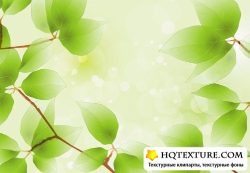 Green Leaves Backgrounds Vector 2