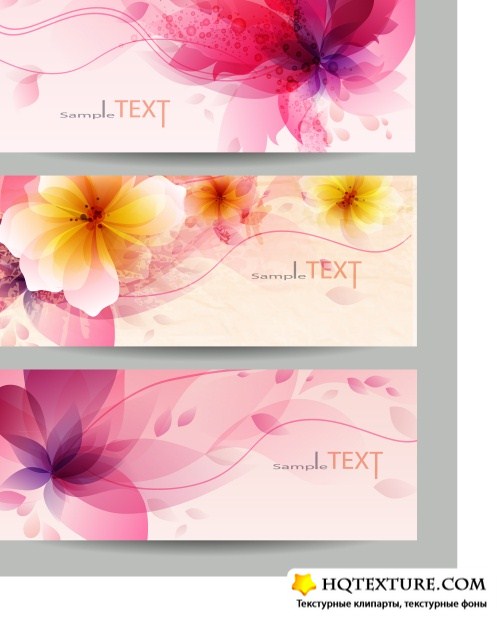 Bright abstract banners set