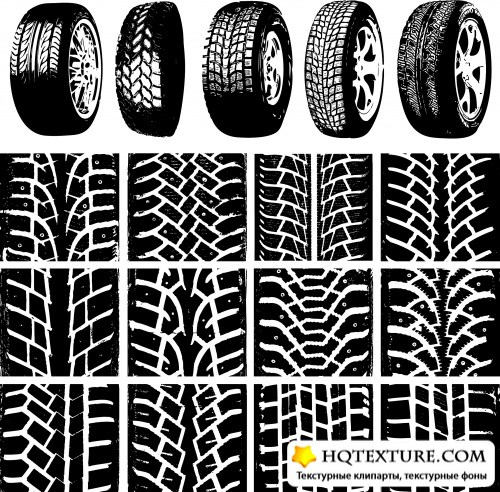 Stock: Tire track collection