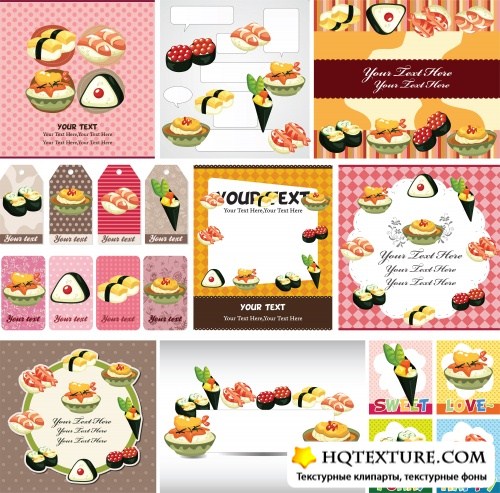 Stock: Japanese food menu card