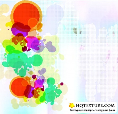    | Multi-colored spots abstract background