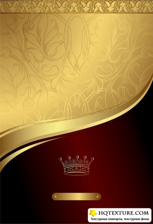 Stock: Gold and Red Floral Royal Background
