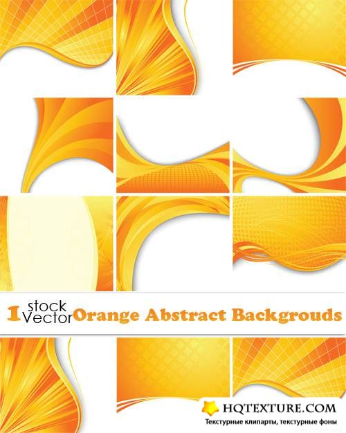 Orange Abstract Backgrouds Vector
