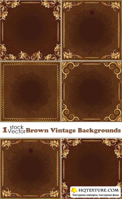 Brown Vintage Backgrounds Vector