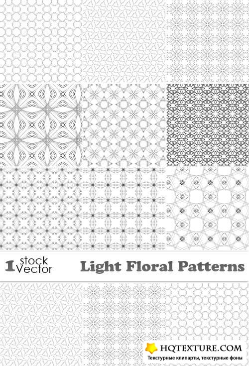 Light Floral Patterns Vector