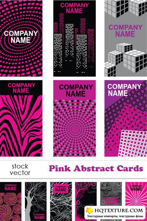 Pink Abstract Cards   