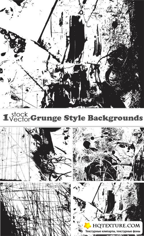 Grunge Style Backgrounds Vector