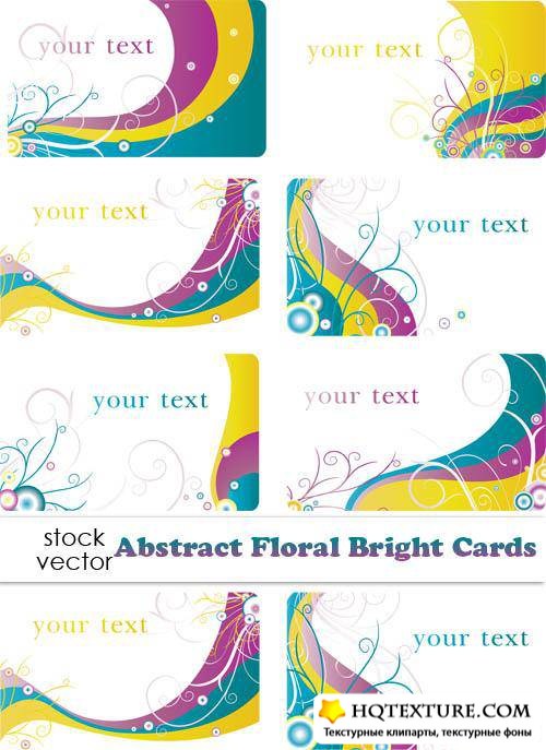   - Abstract Floral Bright Cards 
