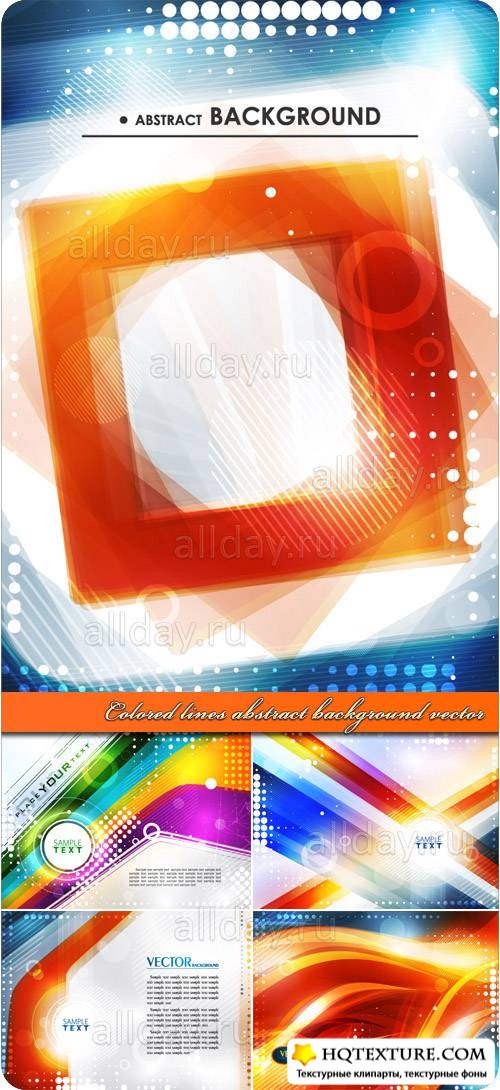   | Colored lines abstract background vector