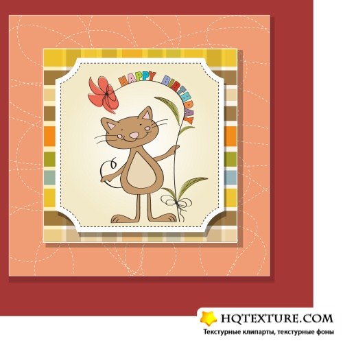 Greeting card with cat