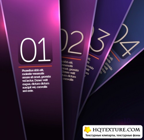 Shiny Purple & Blue Banners Vector