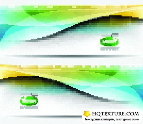   | Abstract modern website banner set vector