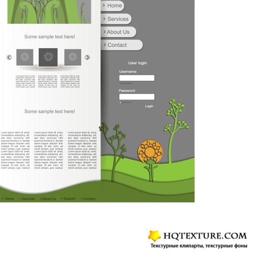 Abstract modern website design