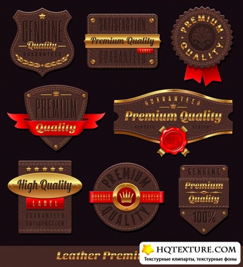Premium Quality Golden Labels Vector